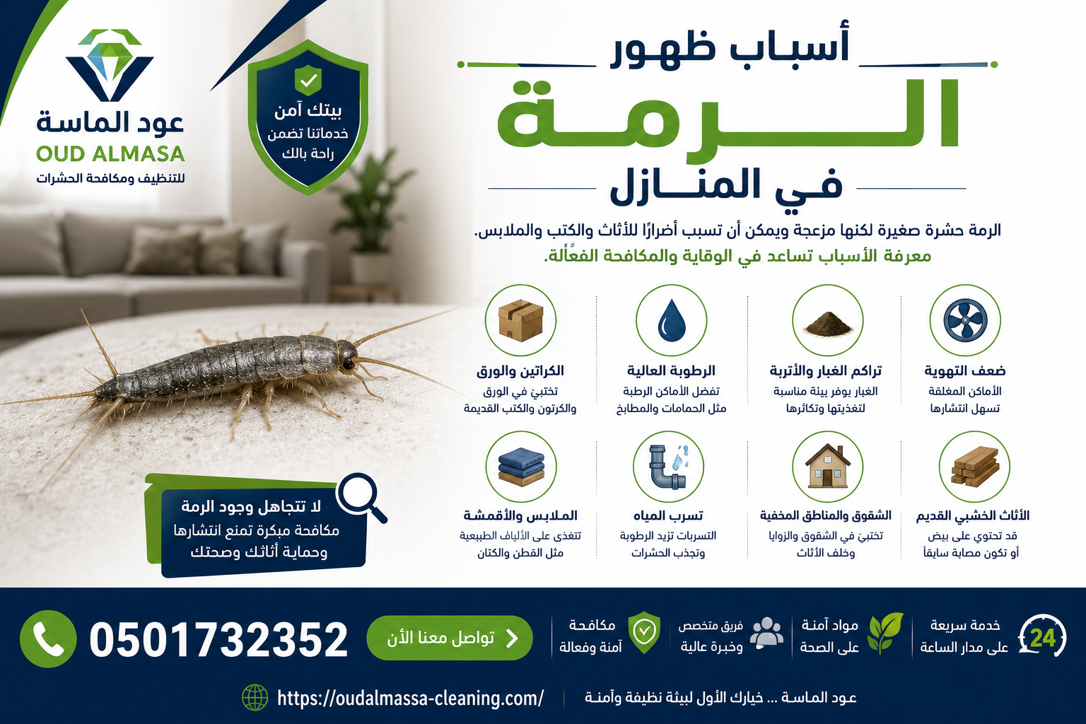 أسباب ظهور الرمة في المنازل